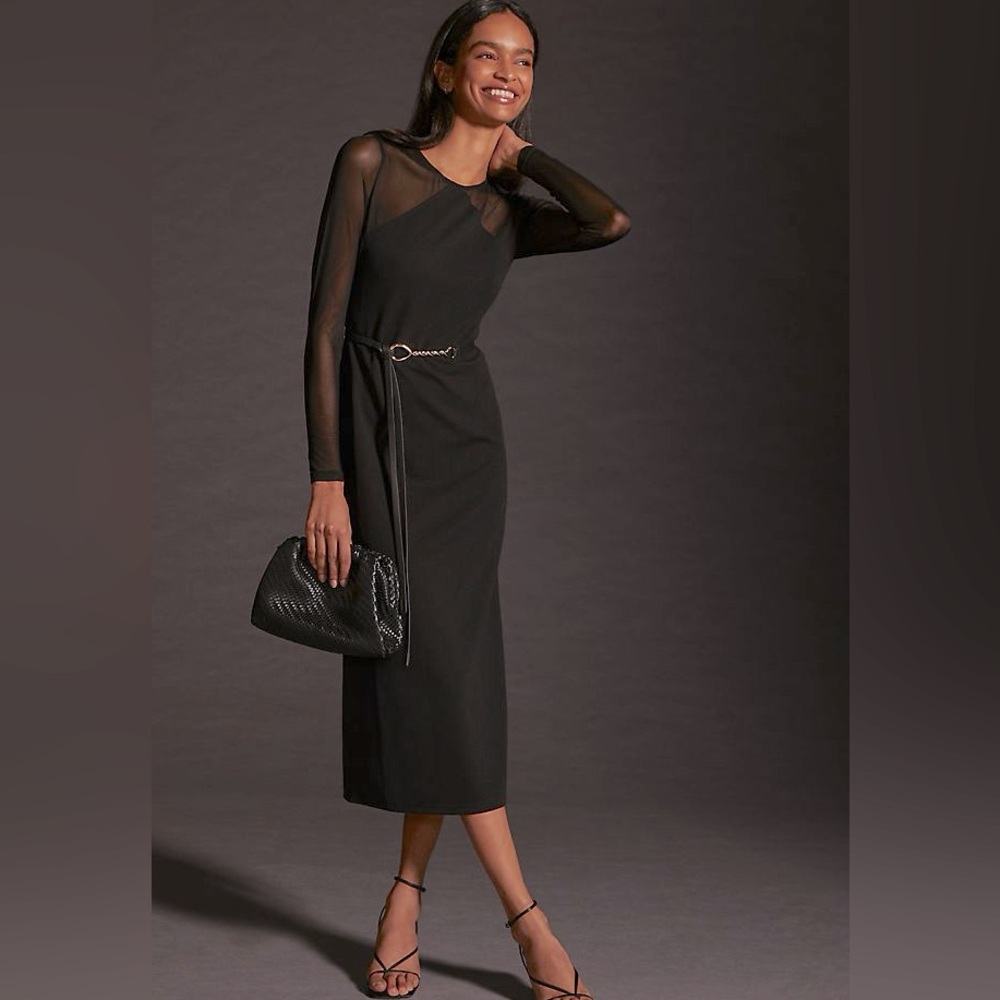 Anthropologie Dolan Sheer Sleeve Dress